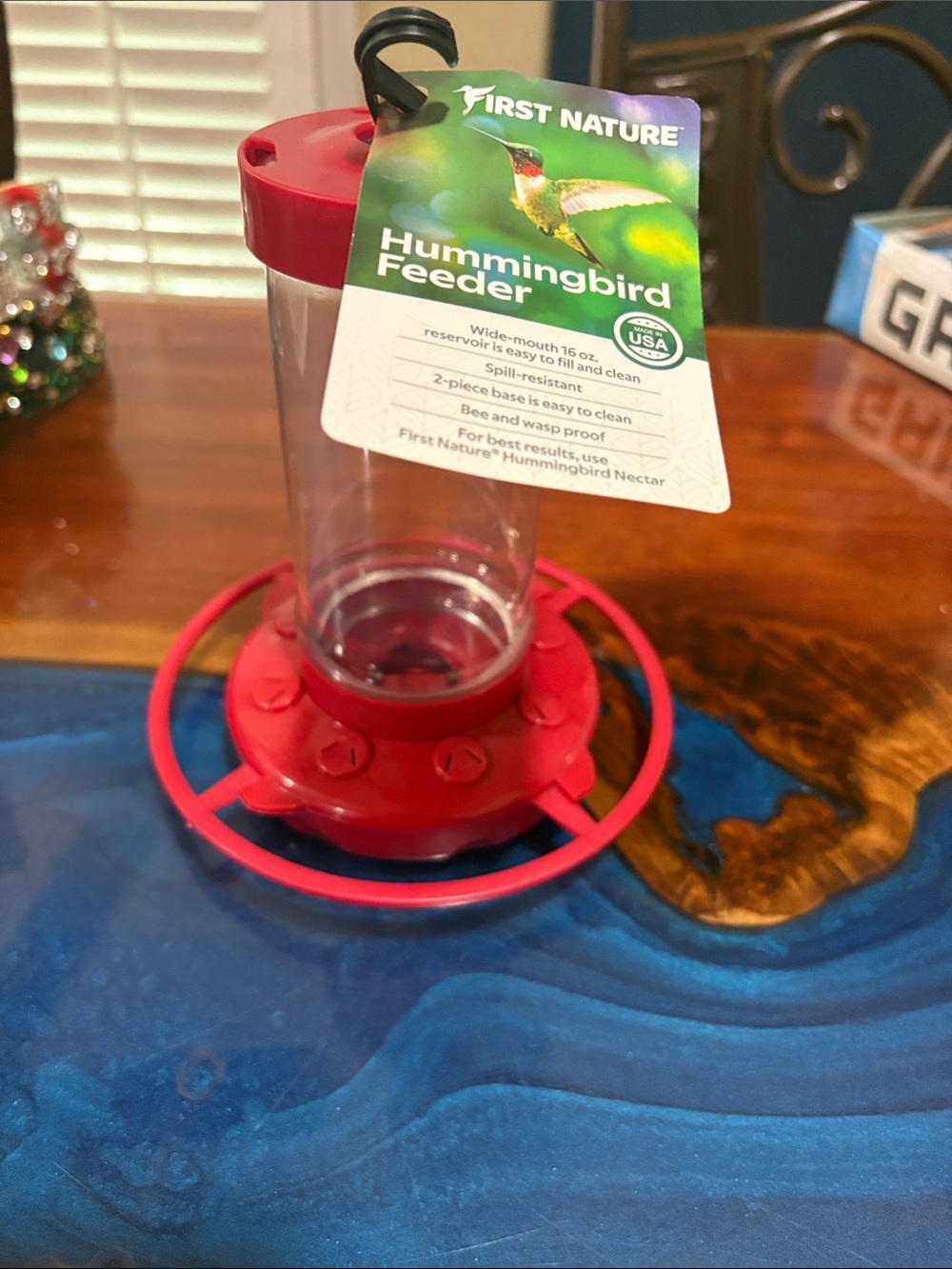 First Nature Red Hummingbird Feeder